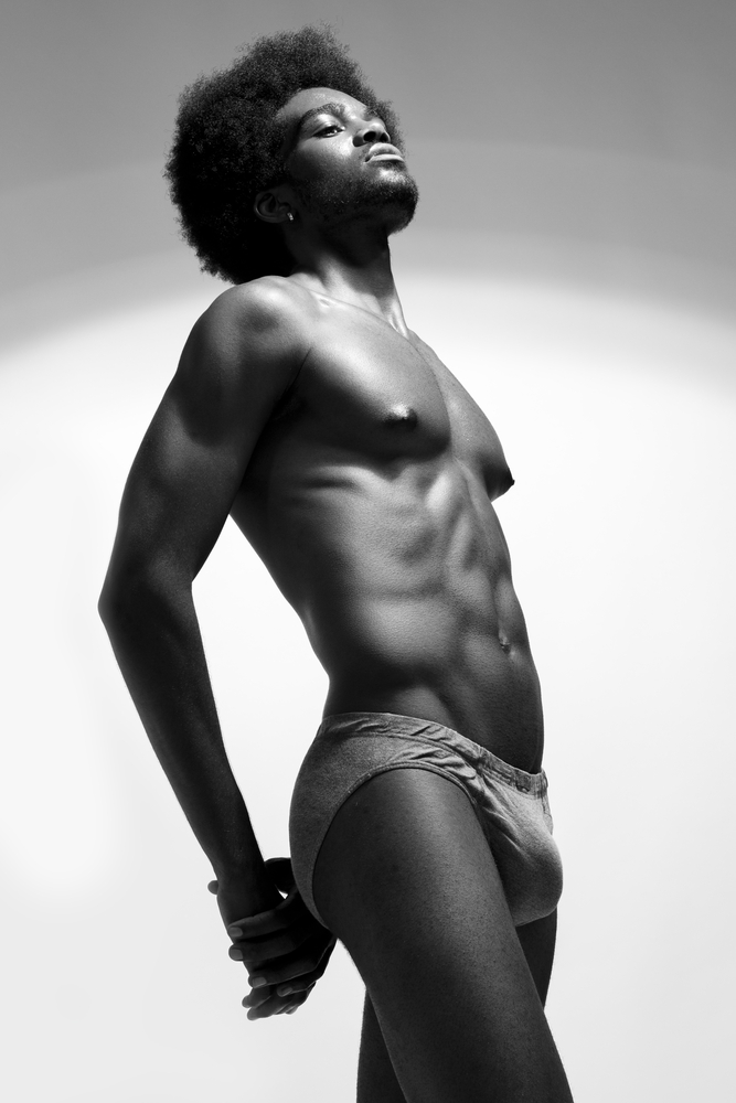 athletic muscular young man