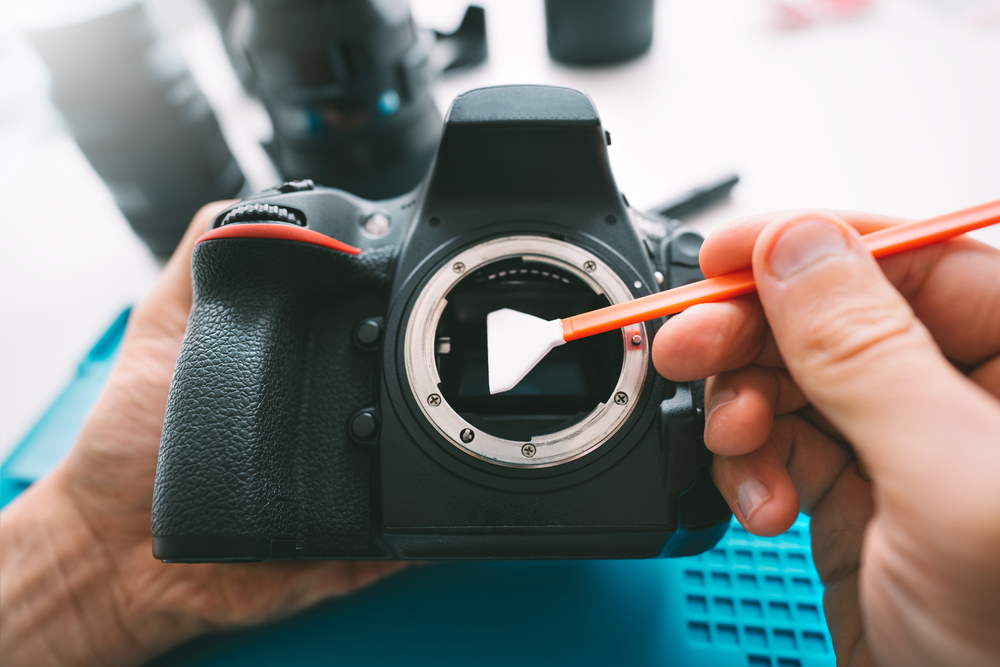 cleaning a camera