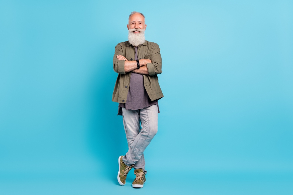 Full body man with arms crossed