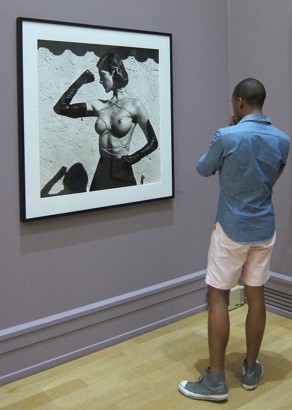 helmut newton photo on display in paris