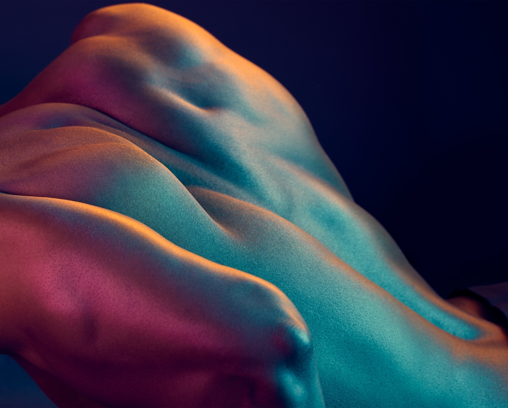 Man's nude back and muscles