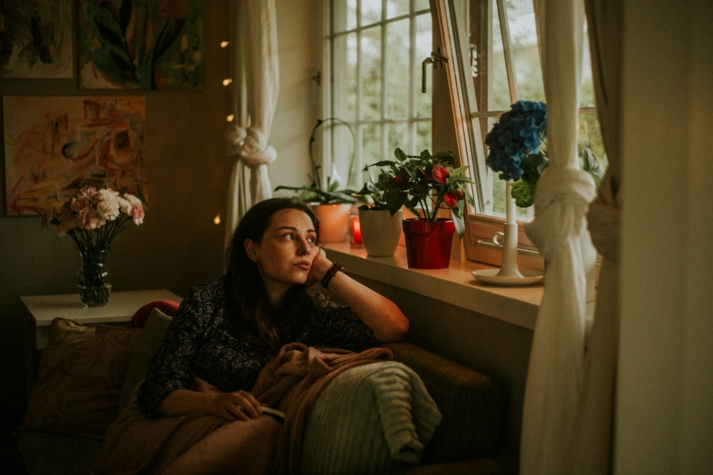 person sitting on a couch