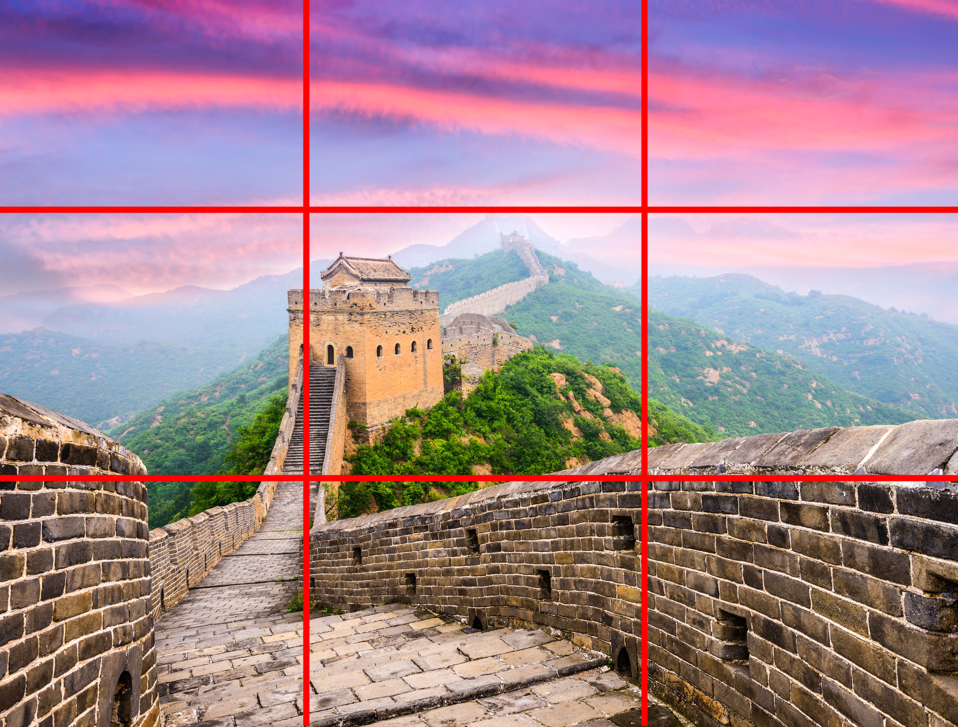 rule of thirds great wall of china